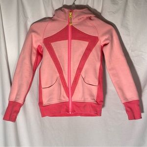 Lululemon Ivivva Kids Girls Pink Scuba Hoodie Full-zip